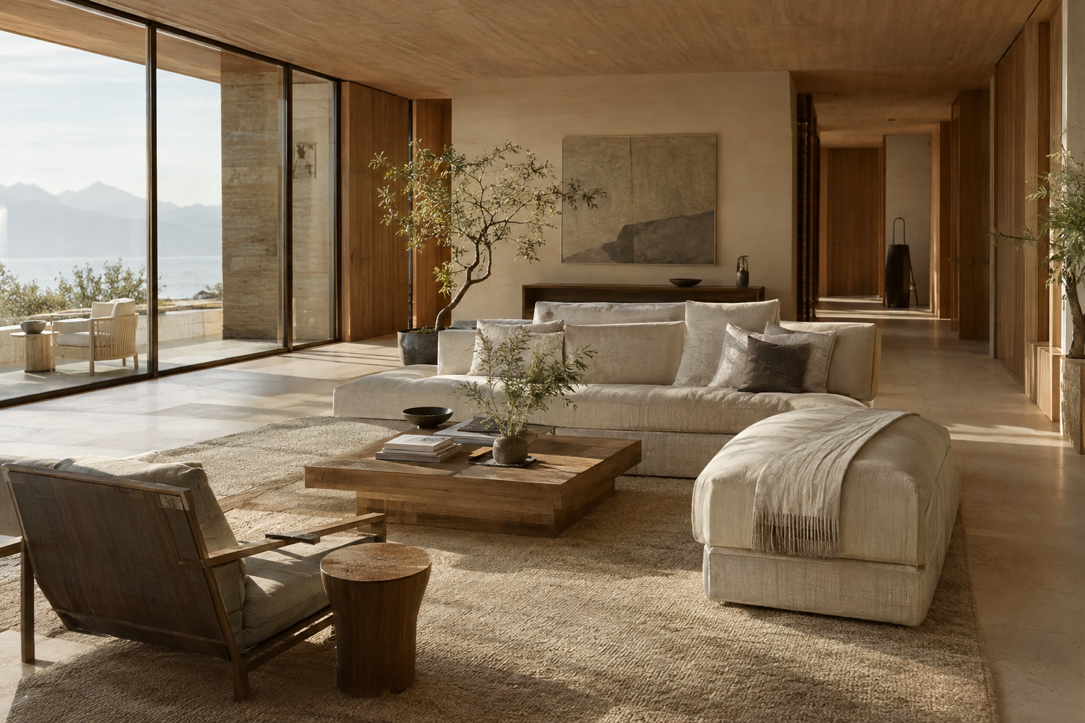 Minimal living room render