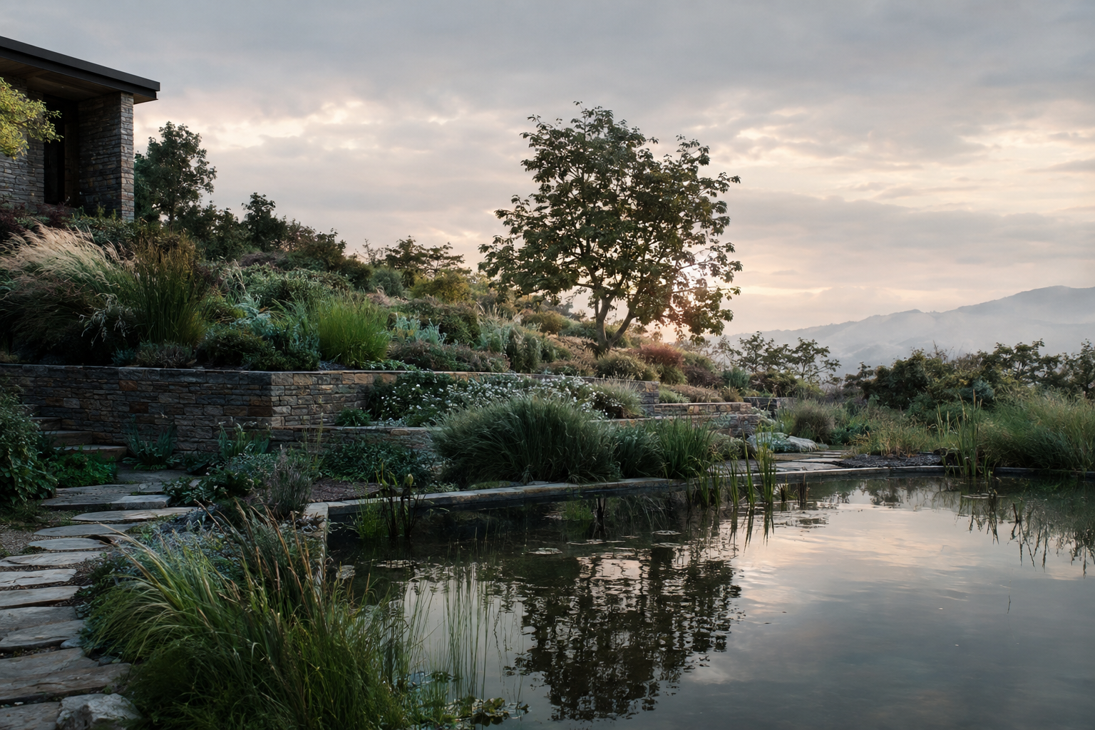 Landscape garden render
