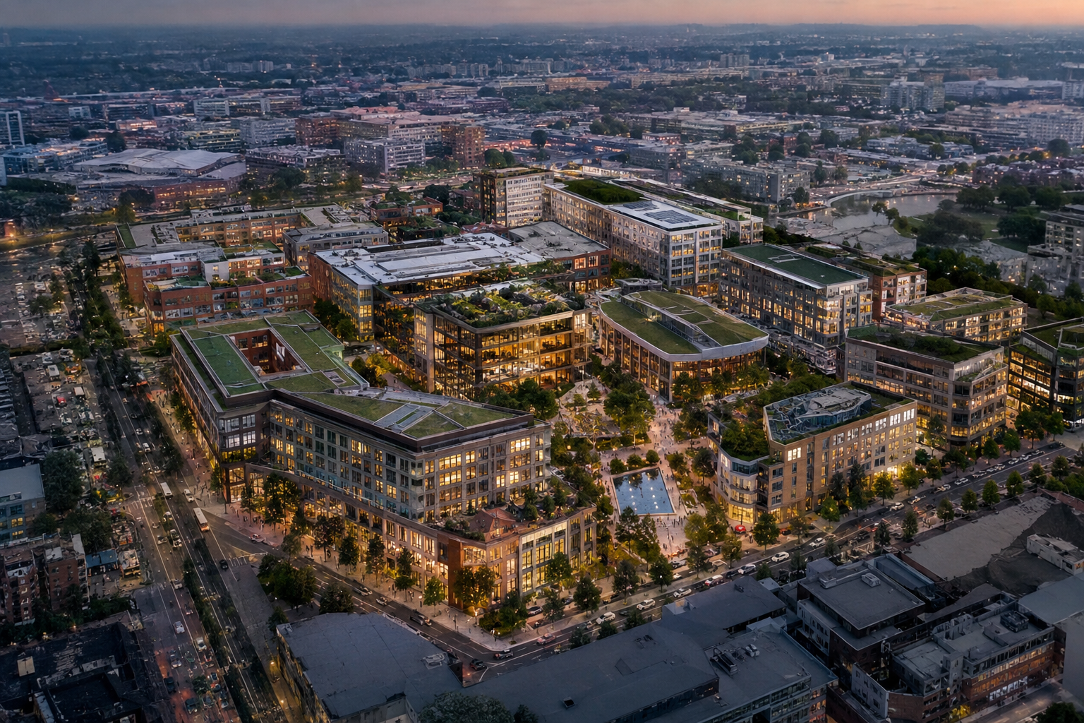 Urban masterplan render
